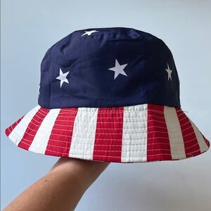 Patriotic Bucket Hat with Stars and Stripes